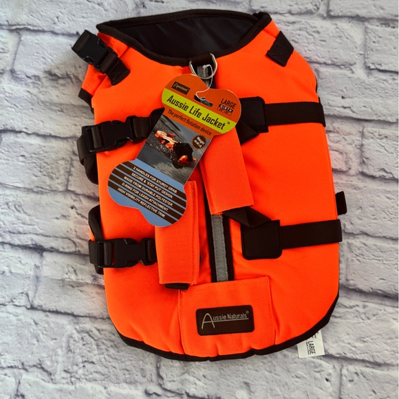 aussie natural Other - Orange Dog Life Jacket